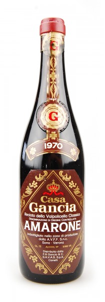 Wein 1970 Amarone Recioto della Valpolicella Gancia
