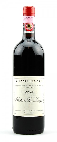 Wein 1986 Chianti Classico Podere San Luigi