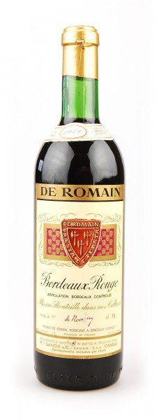 Wein 1970 Bordeaux Rouge de Romaine