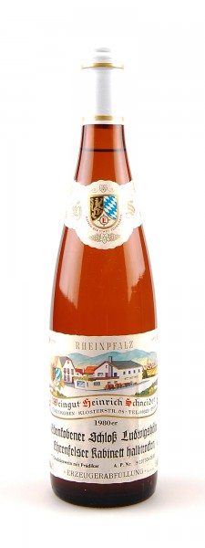 Wein 1980 Edenkobener Schloß Ludwigshöhe Kabinett