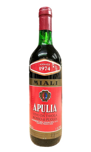 Wein 1974 Apulia Rosso di Puglia Miali