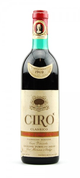 Wein 1969 Ciro Classico Giuseppe Porti fu Diego