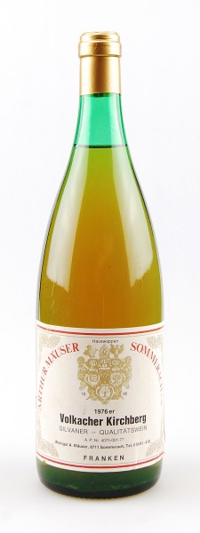Wein 1976 Volkacher Kirchberg Silvaner