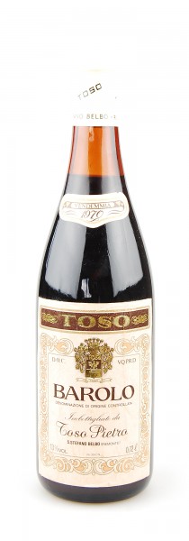 Wein 1970 Barolo Pietro Toso Stefano Belbo