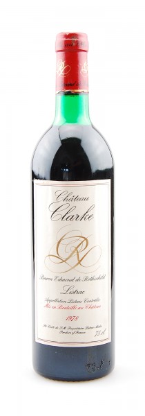 Wein 1978 Chateau Clarke Baron de Rothschild Listrac