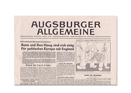 Augsburger Allgemeine Zeitung - Original-Zeitung online bei JAGARO kaufen