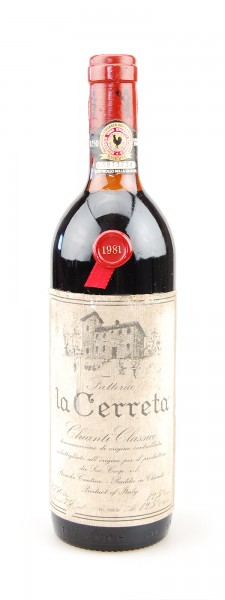 Wein 1981 Chianti Classico Riserva Fattoria la Cerreta
