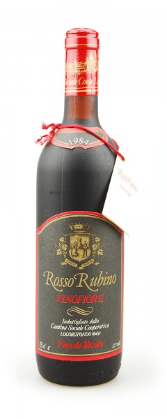 Wein 1984 Rosso Rubino Vino Vinofiore Locorotondo