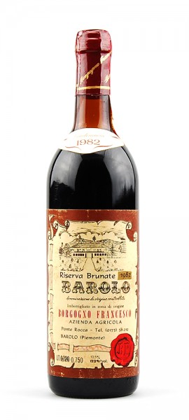 Wein 1982 Barolo Brunate Riserva Francesco Borgogno
