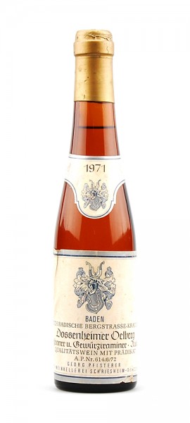 Wein 1971 Dossenheimer Oelberg Auslese