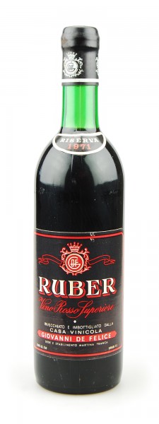 Wein 1971 Ruber Riserva Vino Rosso Superiore