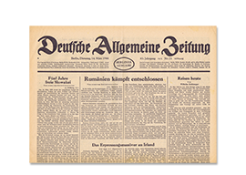Deutsche Allgemeine Zeitung - Original-Zeitung online bei JAGARO kaufen