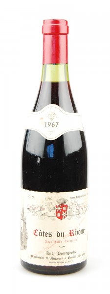 Wein 1967 Cotes du Rhone Selectionne Ant. Bourgeois