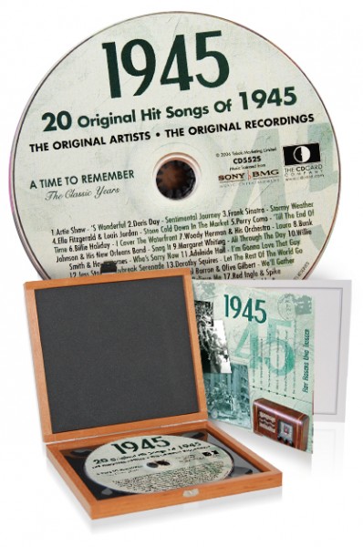 CD 1945 Musik-Hits in Luxusbox, auch mit Gravur!