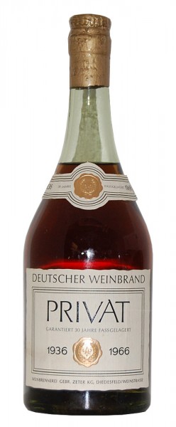 Weinbrand 1936 Brennerei Zeter