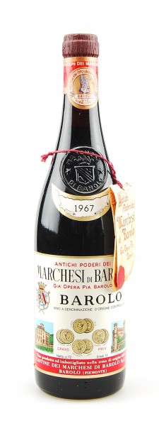 Wein 1967 Barolo Riserva Marchesi di Barolo