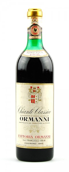 Wein 1968 Chianti Classico Riserva Fattoria Ormanni