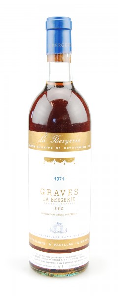 Wein 1971 Graves La Bergerie Baron Philippe de Rothschild