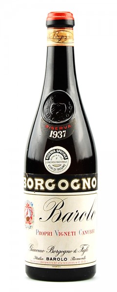 Wein 1937 Barolo Giacomo Borgogno Riserva Speciale