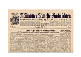Münchner Neuste Nachrichten - Original-Zeitung online bei JAGARO kaufen