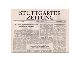 Stuttgarter Zeitung - Original-Zeitung online bei JAGARO kaufen